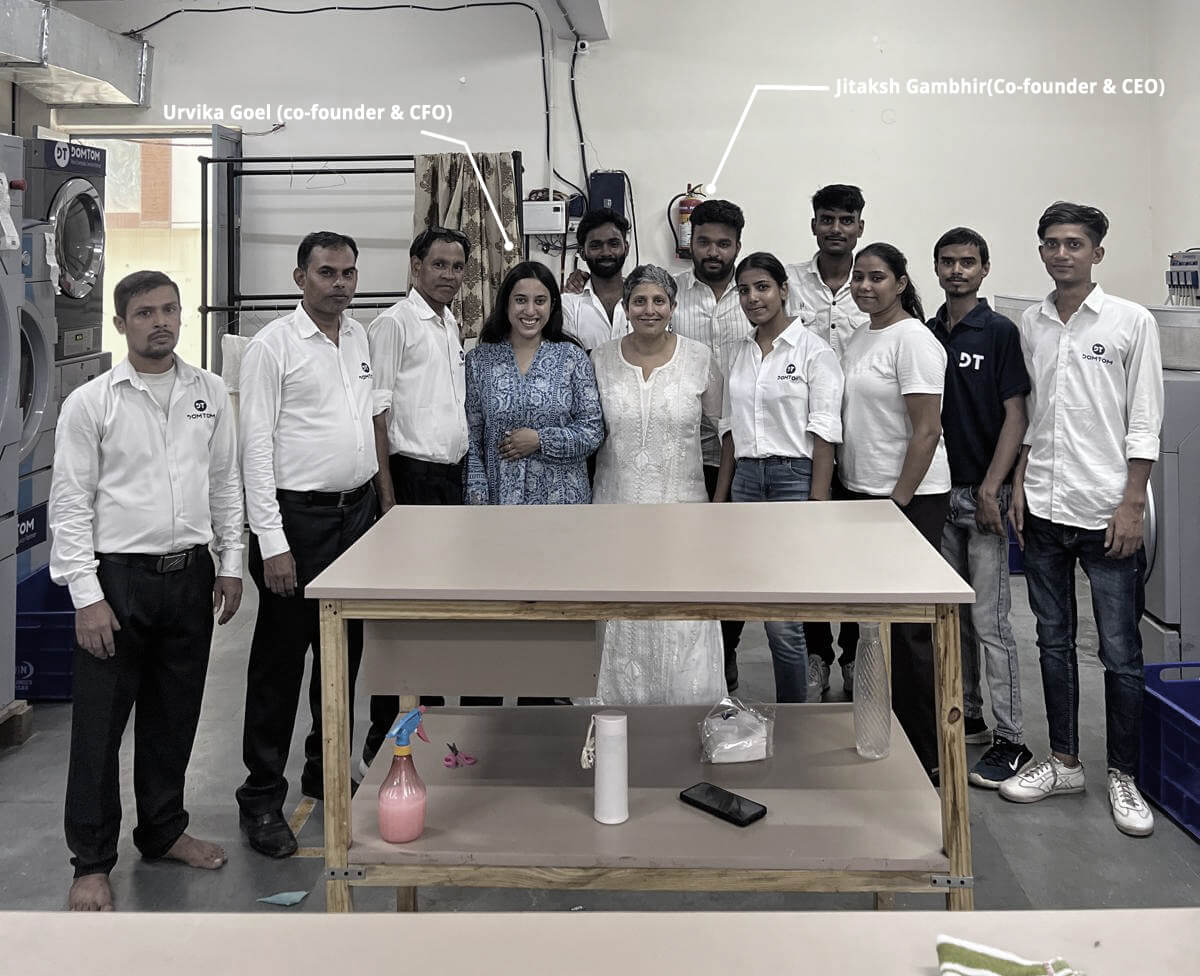 DomTom dry cleaning team at our Delhi store