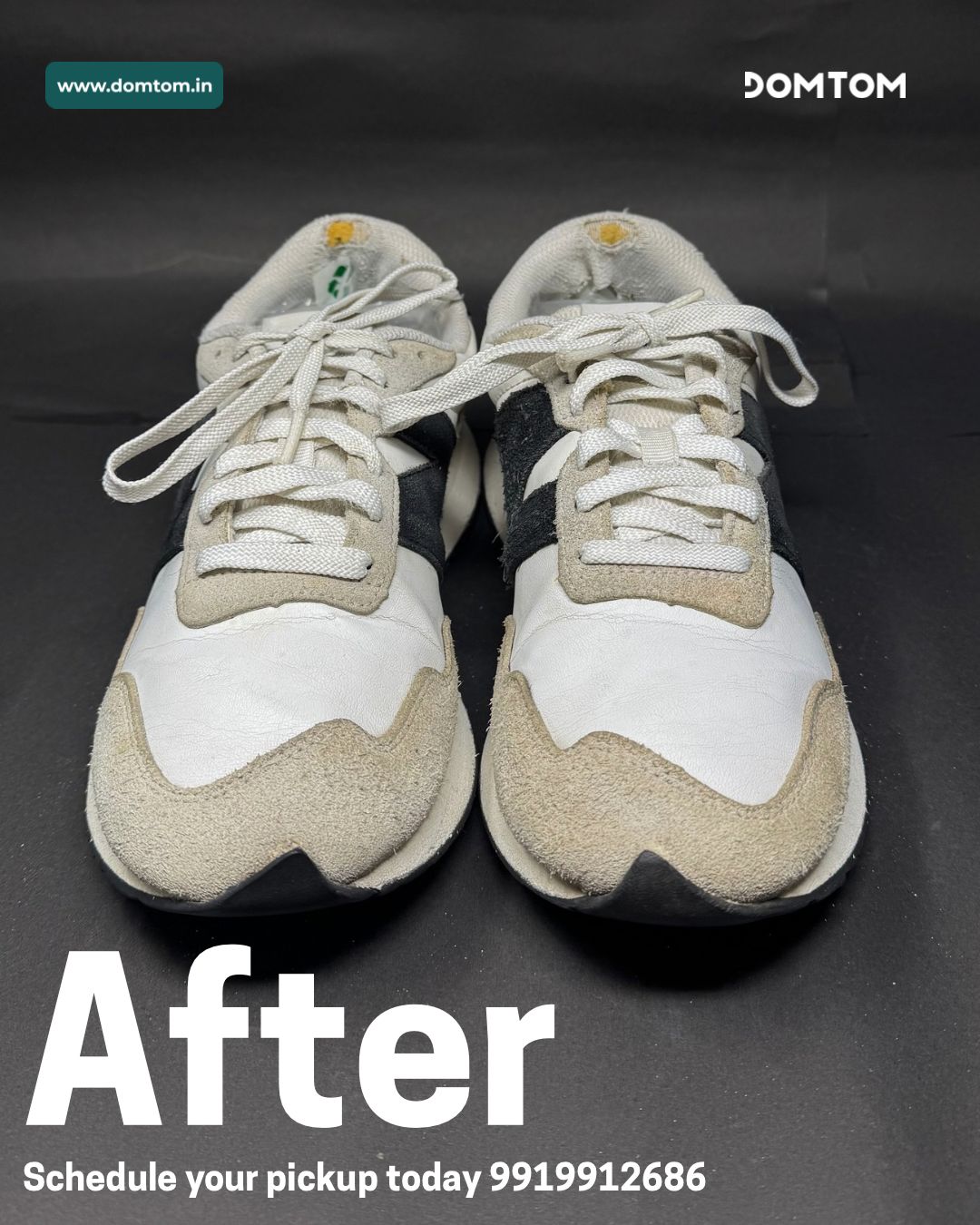 Shoes after DomTom cleaning — pair base