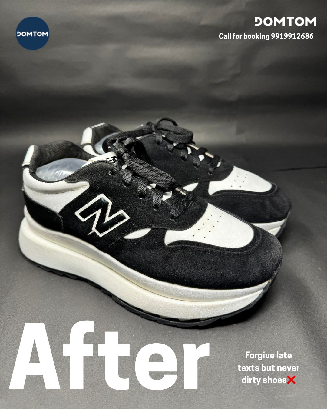 Shoe cleaning after — Nehru Nagar