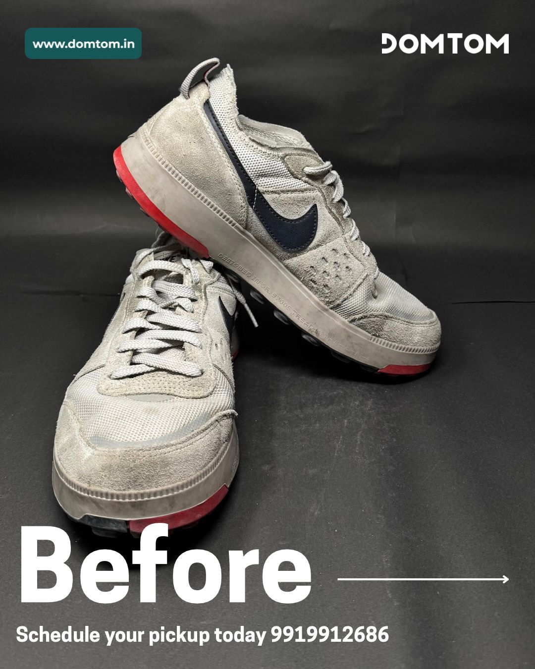 Shoe cleaning before — Moti Nagar