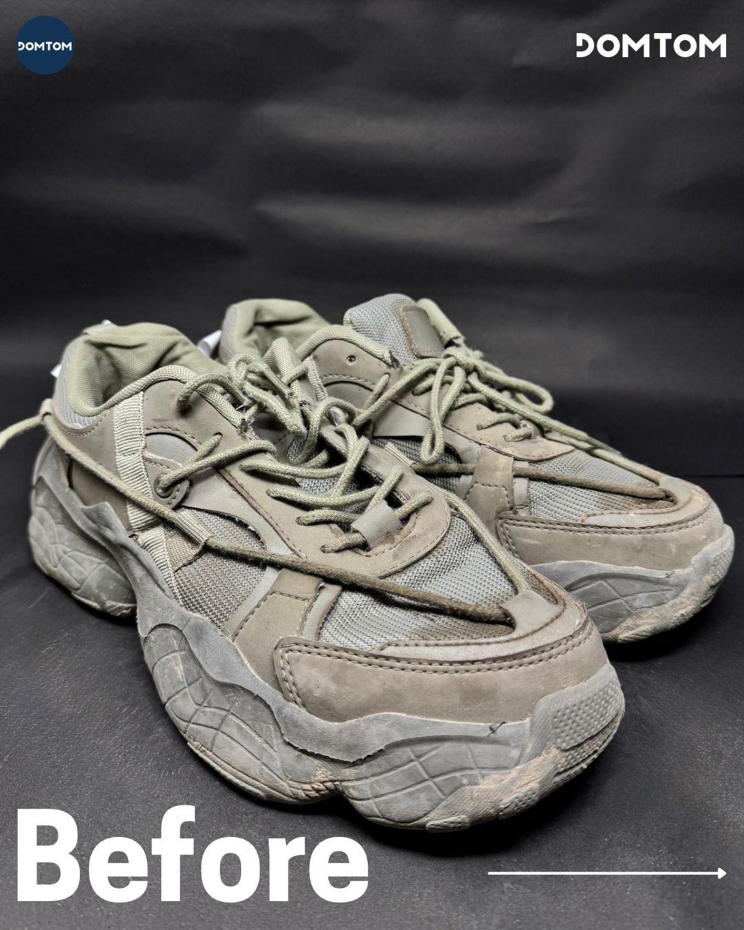 Shoe cleaning before — West Patel Nagar